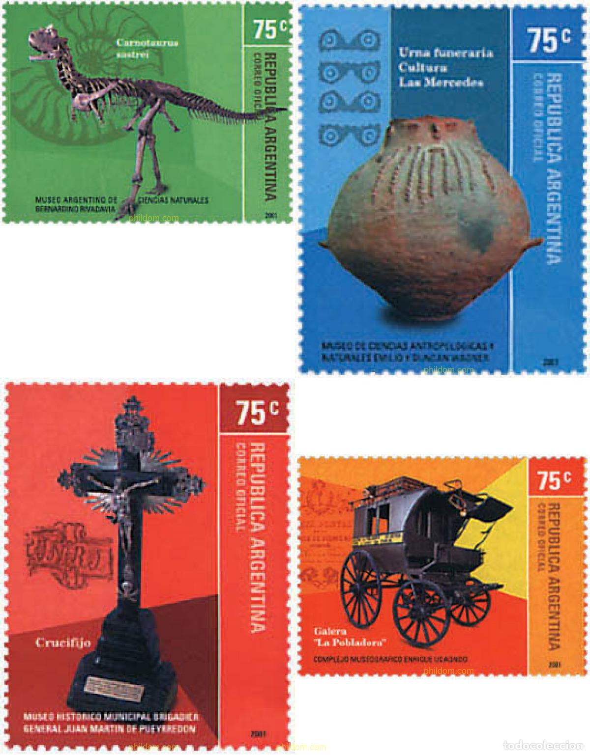 Sellos: 97521 MNH ARGENTINA 2001 MUSEOS