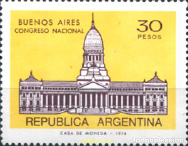 Sellos: 283349 MNH ARGENTINA 1974 CONGRESO NACIONAL DE BUENOS AIRES