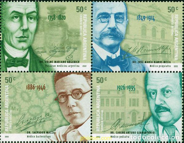 Sellos: 4541 MNH ARGENTINA 2002 MEDICOS