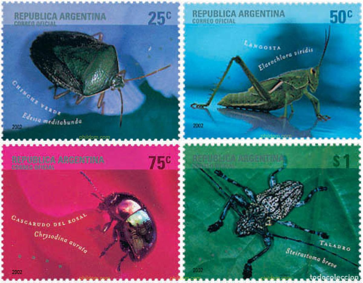 Sellos: 103409 MNH ARGENTINA 2002 INSECTOS