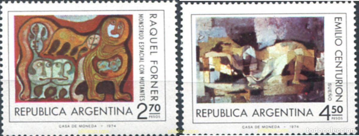 Sellos: 283362 MNH ARGENTINA 1975 PINTURA PLASTICA