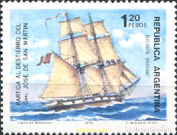 Sellos: 283352 MNH ARGENTINA 1974 DIA DE LA MARINA