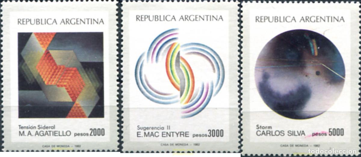 Sellos: 283559 MNH ARGENTINA 1982 PINTURAS ARGENTINAS
