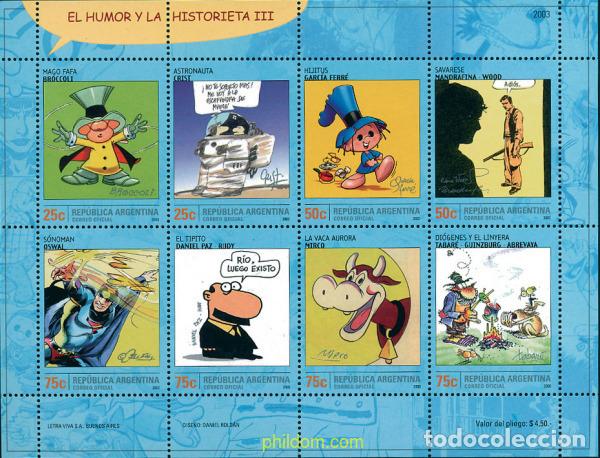 Sellos: 283748 MNH ARGENTINA 2003 EL HUMOR Y LA HISTORIETA