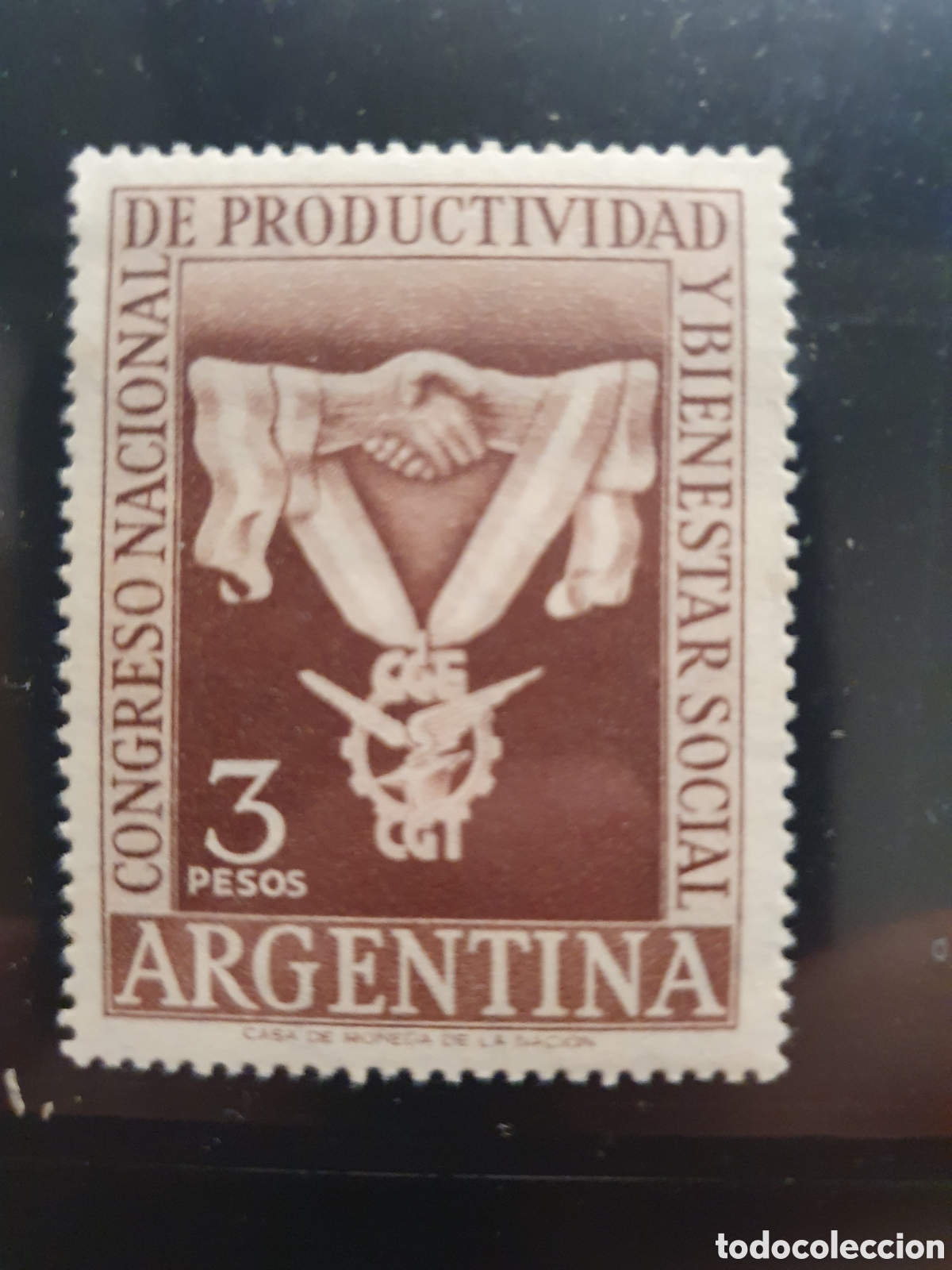 Sellos: Argentina 1955 Congreso nacional...
