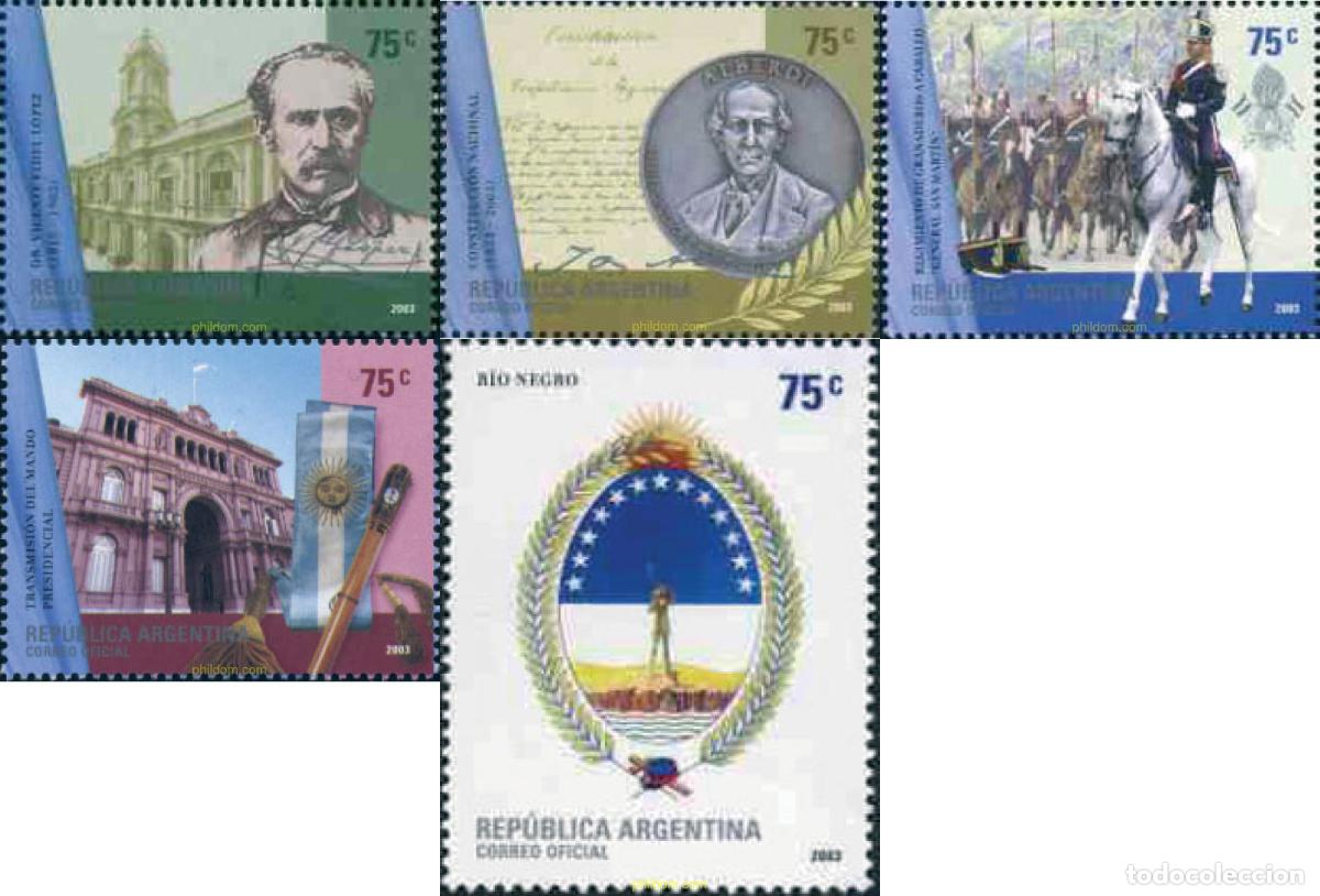 Sellos: 132705 MNH ARGENTINA 2003 ANIVERSARIOS