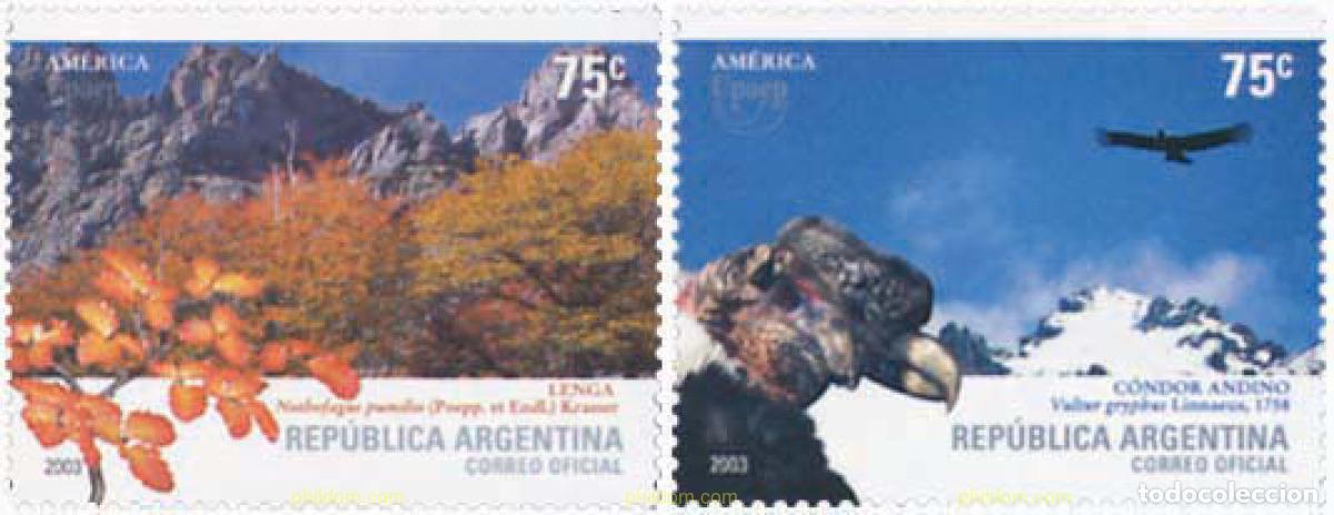 Sellos: 137915 MNH ARGENTINA 2003 AMERICA-UPAEP 2003 - FLORA Y FAUNA AUTOCTONA
