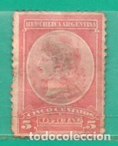 Sellos: Argentina 1901 YT Oficial 32 Nuevo sin Goma-Resto de Bisagra