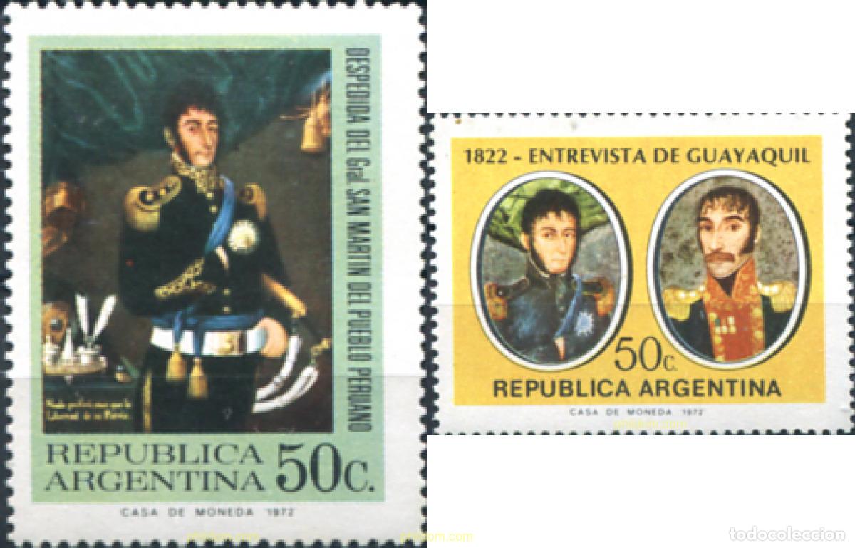 Sellos: 283342 MNH ARGENTINA 1973 ENTRVISTA DE GUAYAQUIL