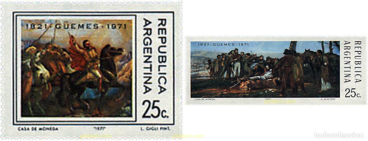 Sellos: 29298 MNH ARGENTINA 1971 150 ANIVERSARIO DE LA MUERTE DE MARTIN M. DE G&Uuml;EMES