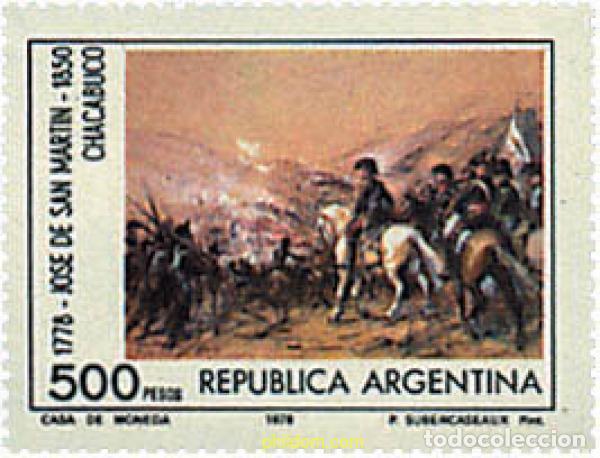 Sellos: 31981 MNH ARGENTINA 1978 200 ANIVERSARIO DEL GENERAL SAN MARTIN
