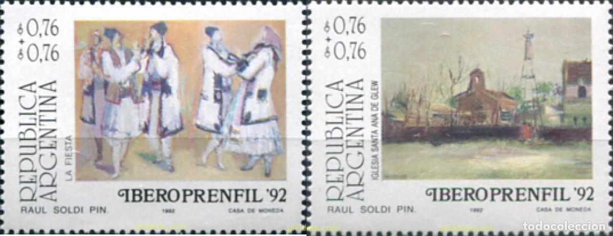 Sellos: 255025 MNH ARGENTINA 1992 EXPOSICION FILATELICA &rdquo;IBEROPRENFIL&middot;92&rdquo;