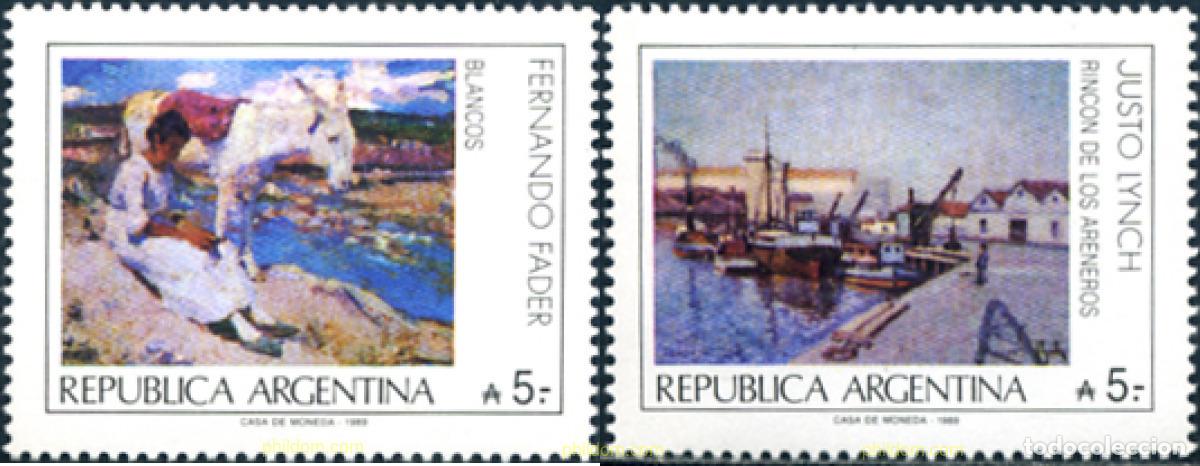 Sellos: 255021 MNH ARGENTINA 1989 PINTORES ARGENTINOS