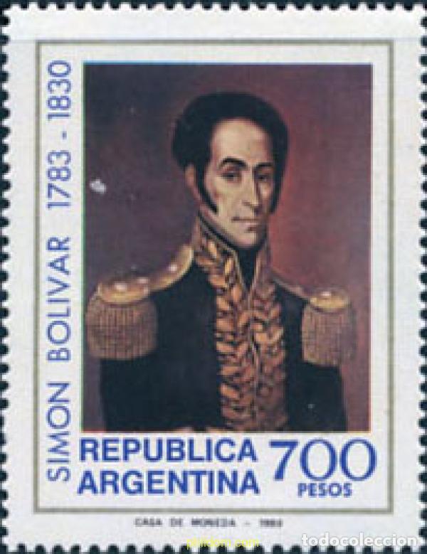 Sellos: 169699 MNH ARGENTINA 1980 150 ANIVERSARIO DE LA MUERTE DE SIMON BOLIVAR