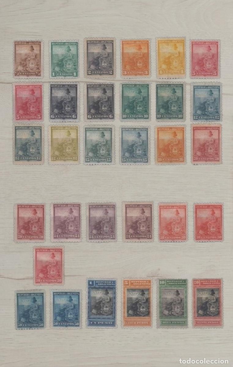 Sellos: Argentina 1892-1896 Allegory of Labor &rdquo;Progreso&rdquo; Specialized Selection 31v Mint - Includes 1P, 5P, 1