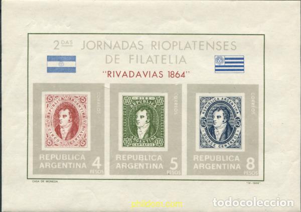 Sellos: 159281 MNH ARGENTINA 1966 2 JORNADAS RIOPLATENSES DE FILATELIA