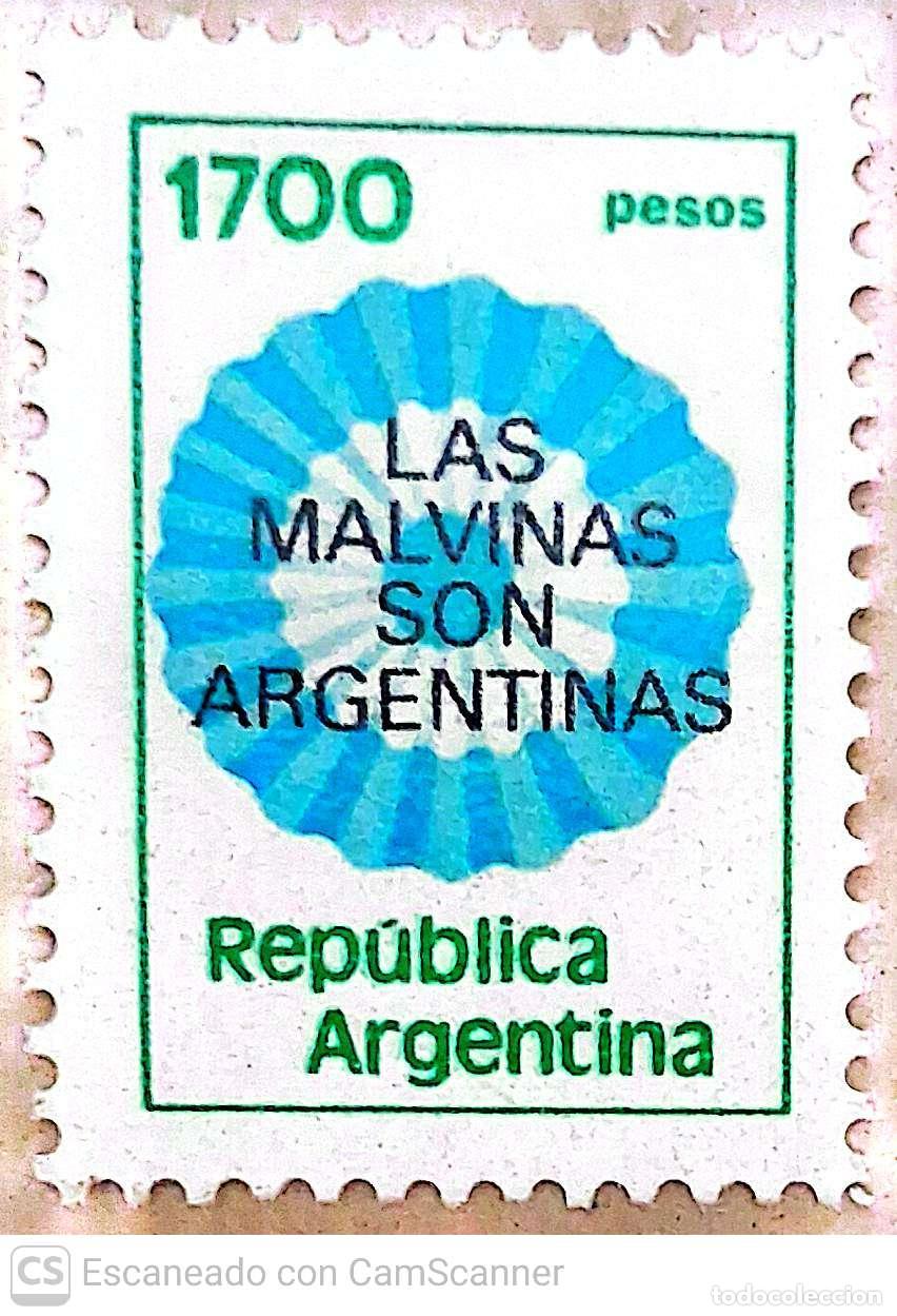 Sellos: Argentina. 1288 Proclamaci&oacute;n: Las Malvinas son argentinas. 1982. Sellos nuevos y numeraci&oacute;n Yvert.