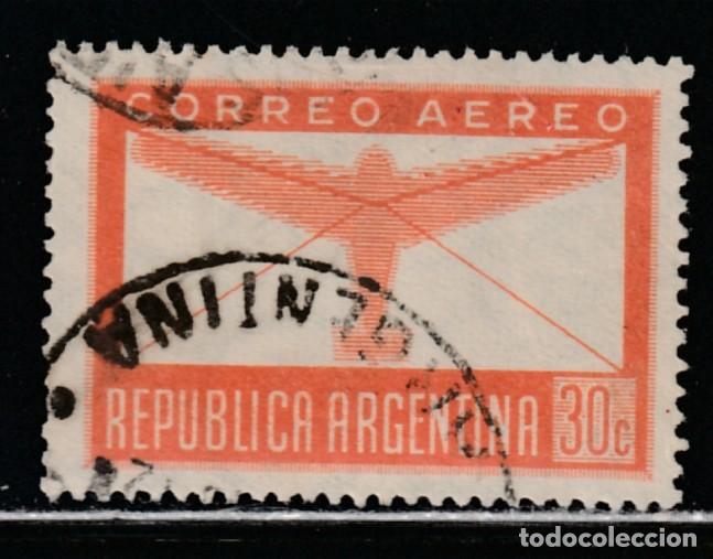 Sellos: ARGENTINA // YVERT 25 AEREO // 1940 ... USADO