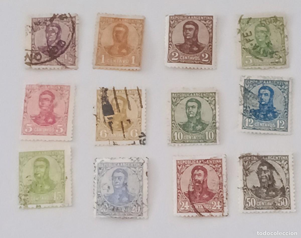 Sellos: Sellos Argentina 1908 -1909 General Jos&eacute; de San Martin, 1.778 - 1.850