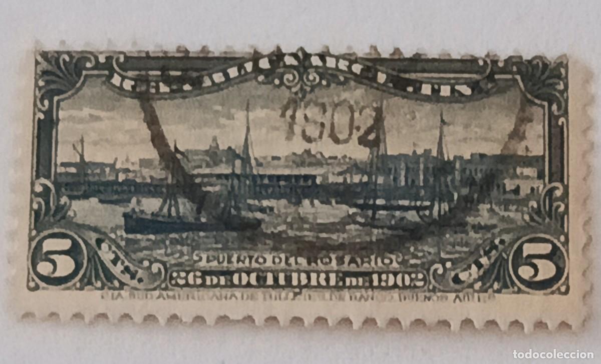Sellos: Sellos Argentina 1902 El puerto de Rosario. Santa F&eacute;.