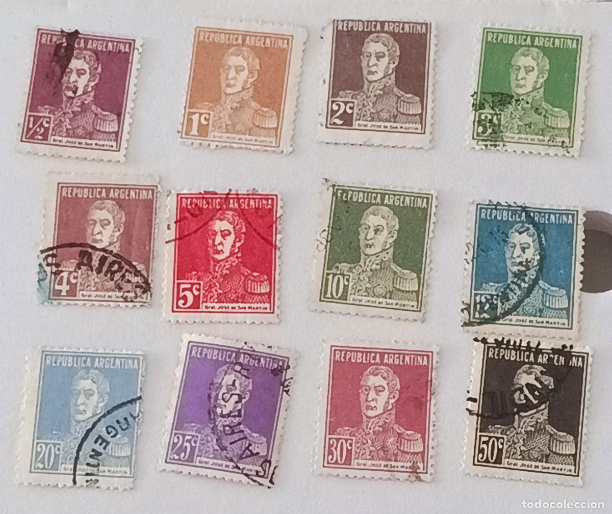 Sellos: 1924 -1933 General San Mart&iacute;n, 1.778 - 1.850 - Serie anterior, sin punto.