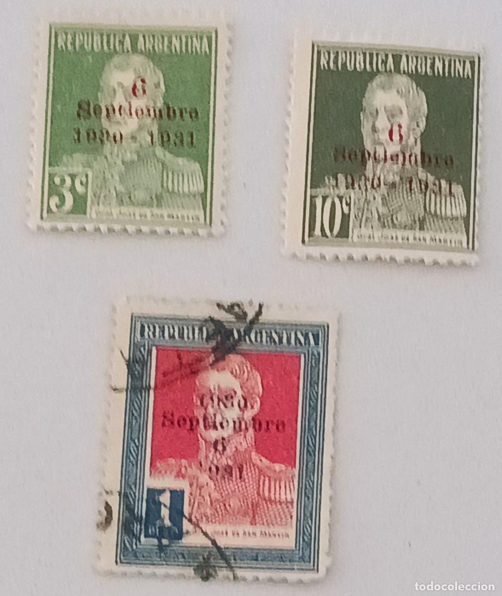 Sellos: Sellos Argentina 1931 Conme. de la revoluci&oacute;n del 6 de septiembre de 1.930 - Sobrecargados. A&eacute;reos.