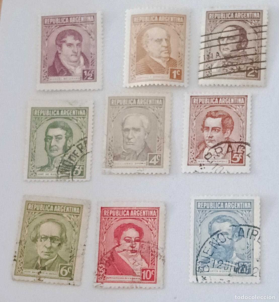 Sellos: Sellos Argentina 1935 Personajes.