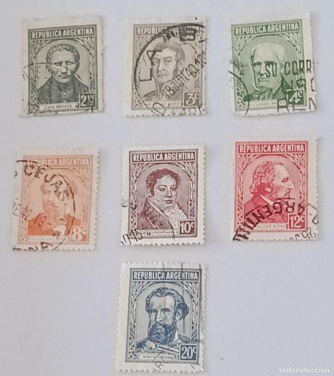 Sellos: Sellos Argentina 1939 Personajes.