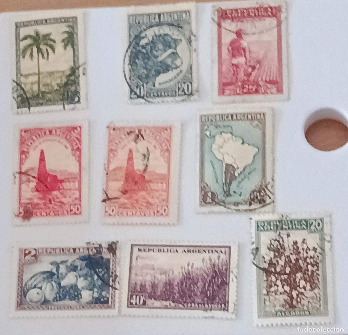 Sellos: Sellos Argentina 1936 -1942 Riquezas nacionales.