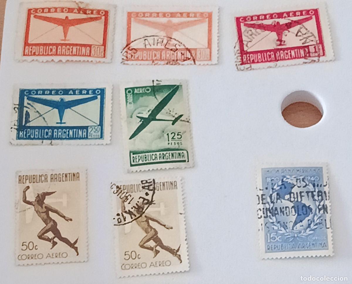 Sellos: Sellos Argentina 1940 Aereos y Cincuentenario de la Uni&oacute;n Panamericana.