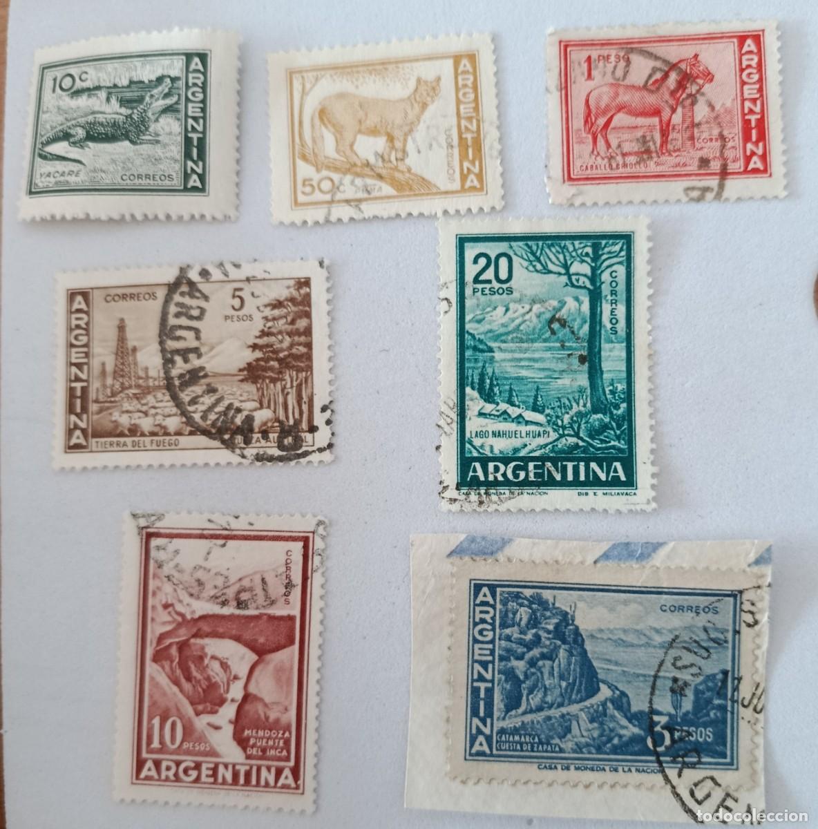 Sellos: Sellos Argentina 1959 -1960 Riquezas nacionales.