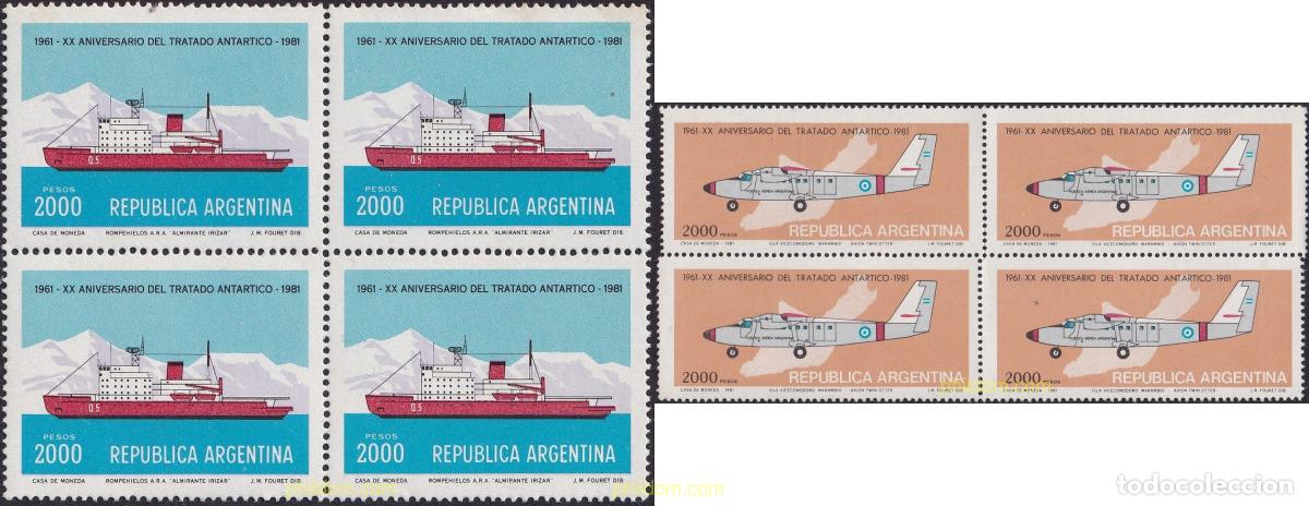 Sellos: 729254 MNH ARGENTINA 1981 20 ANIVERSARIO DEL TRATADO ANTARTICO