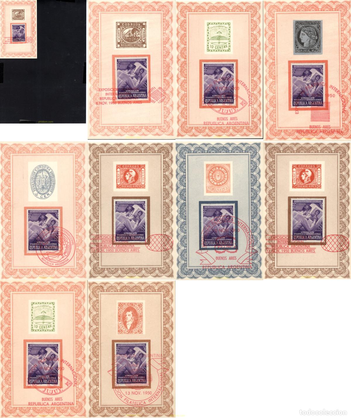 Sellos: 715049 MNH ARGENTINA 1950 EXPOSICION FILATELICA INTERNACIONAL EN BUENOS AIRES