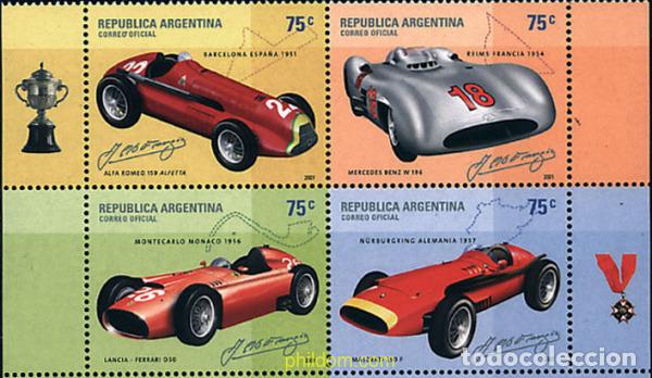 Sellos: 139390 MNH ARGENTINA 2001 COCHES DE CARRERAS