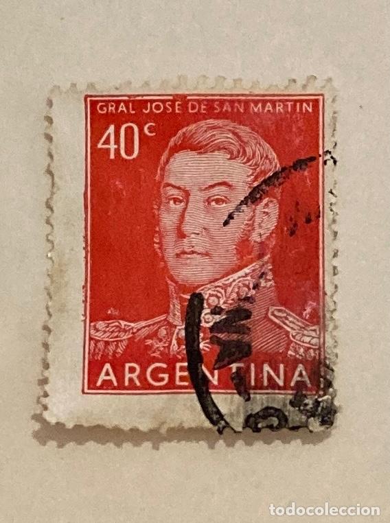 Sellos: General Jos&eacute; de San Mart&iacute;n sello 40 Argentina