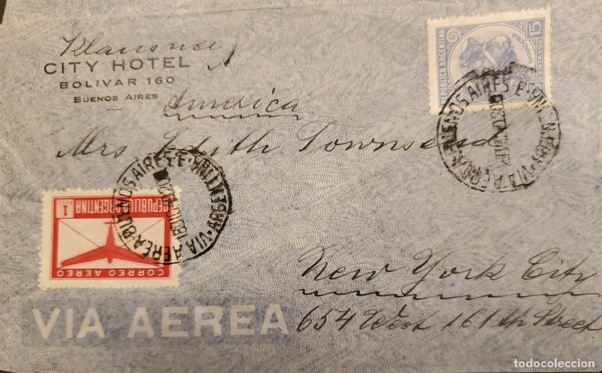 Sellos: TS) 1940 ARGENTINA, COVER SENT FROM BUENOS AIRES TO NEW YORK, AIRMAIL, WITH LIVESTOCK, VF.