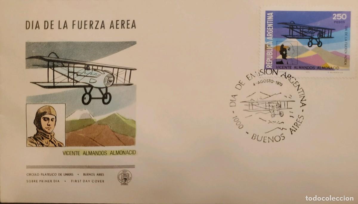 Sellos: TS) 1979 ARGENTINA, FDC, CIRCULATED IN BUENOS AIRES, AIR FORCE DAY, SPAD XIII AND VICENTE ALMANDOS,