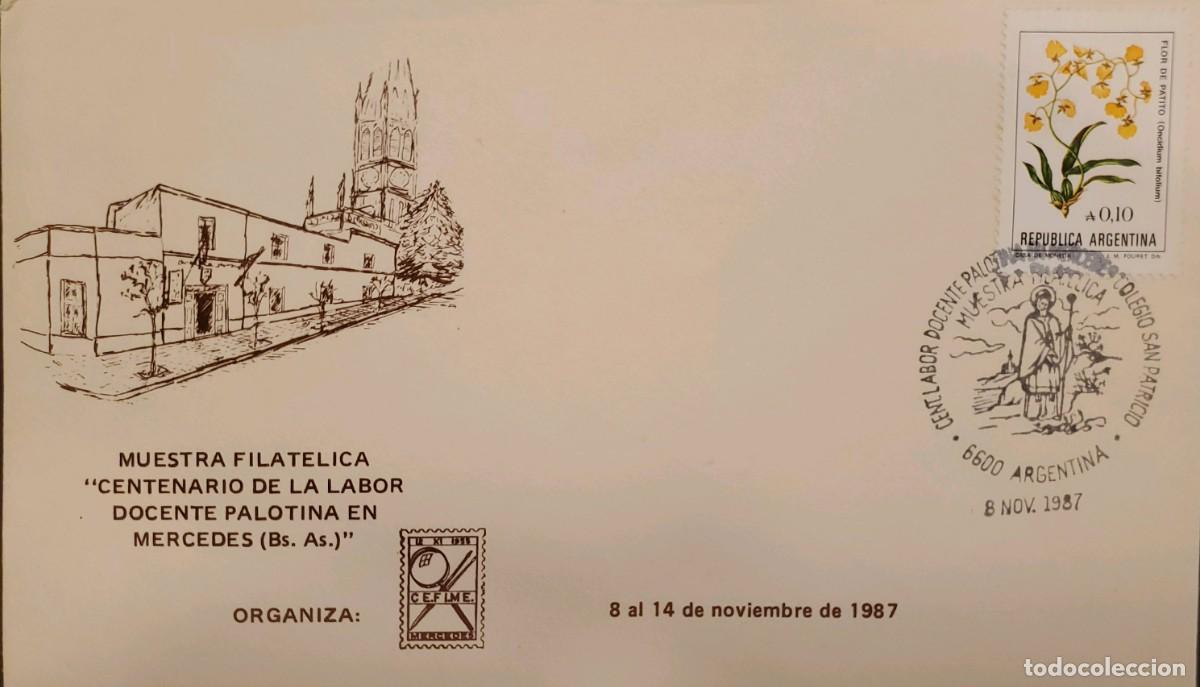 Sellos: TS) 1987 ARGENTINA, CIRCULATED IN BUENOS AIRES, PHILATELIC EXHIBITION CENTENARY OF PALLOTTINE TEACHI
