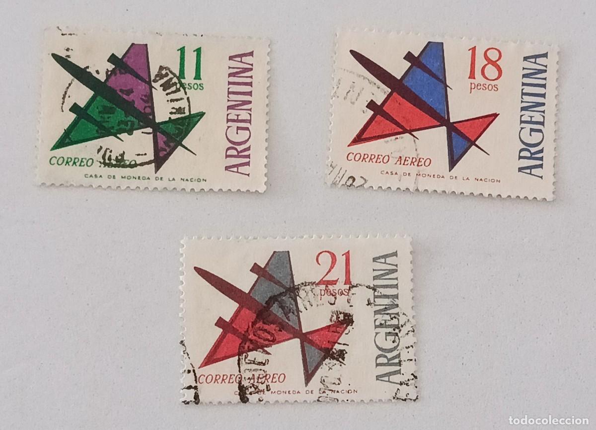 Sellos: Sellos Argentina 1963, A&eacute;reos.