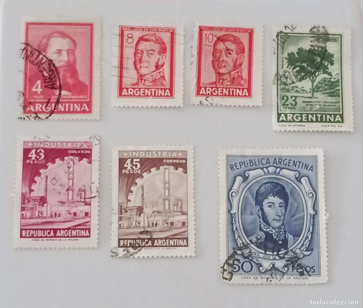 Sellos: Sellos Argentina 1965 -1966 Riquezas nacionales & Personajes.