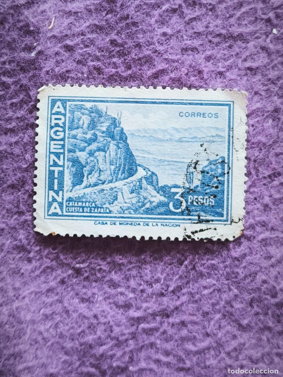 Sellos: Sello Argentina 3 Pesos Cuesta De Zapata Catamarca Cl&aacute;sico Para Coleccionistas