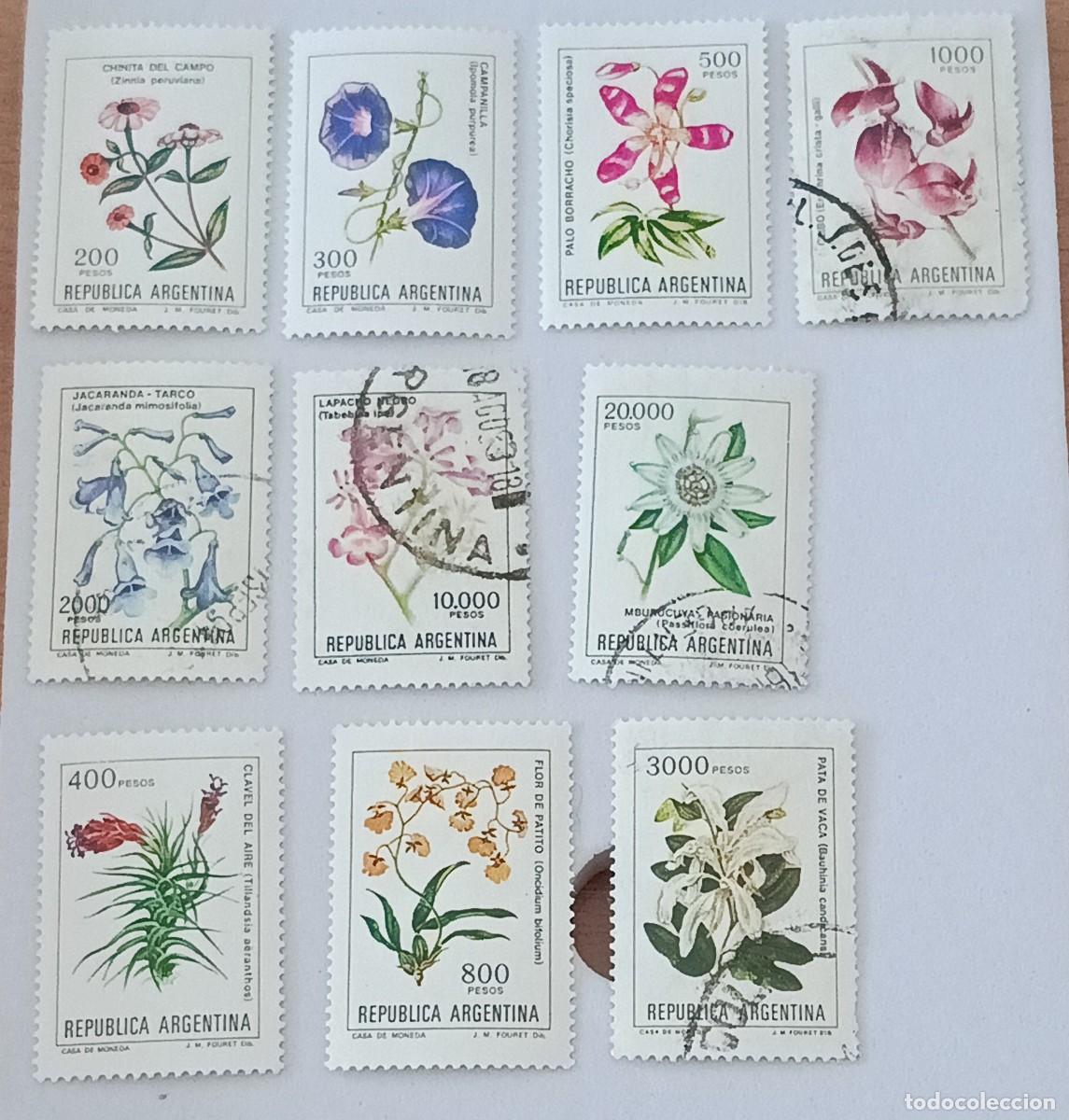Sellos: Sellos Argentina 1982, flores