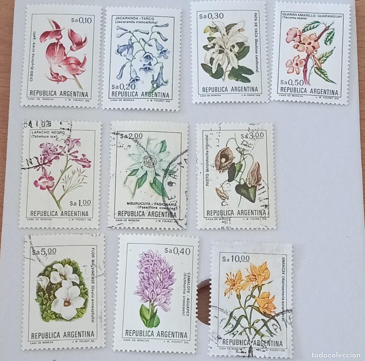 Sellos: Sellos Argentina 1983, flores