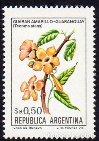 Sellos: Argentina. Flor Guaran Amarillo. 1983. YT-1356. Nuevo