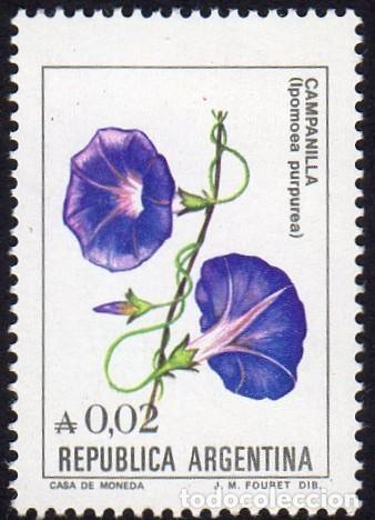 Sellos: Argentina. Flor Campanilla. 1985. YT-1472. Nuevo