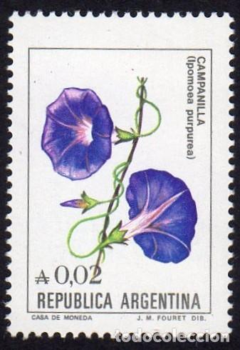Sellos: Argentina. Flor Campanilla. 1985. YT-1472. Nuevo