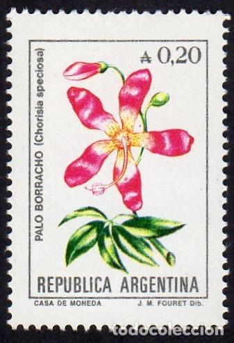 Sellos: Argentina. Flor Palo Boracho. 1985. YT-1476. Nuevo