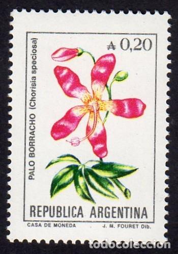 Sellos: Argentina. Flor Palo Boracho. 1985. YT-1476. Nuevo
