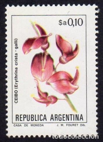 Sellos: Argentina. Flor Ceibo.1984. YT-1353a. Nuevo