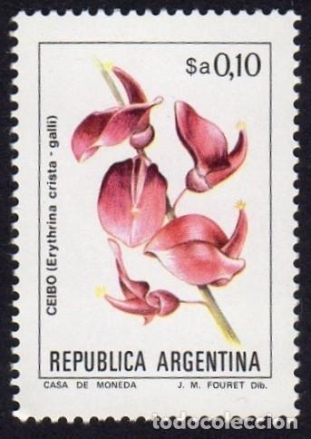 Sellos: Argentina. Flor Ceibo.1984. YT-1353a. Nuevo